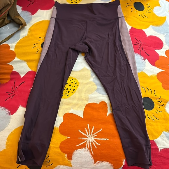 Athleta Pants - Allyson Felix X Athleta Color Block Leggings Pink Purple Sz 1X!